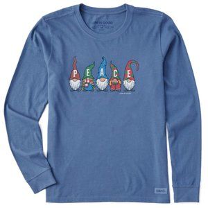 Women's Peace Gnomes Long Sleeve Crusher Tee